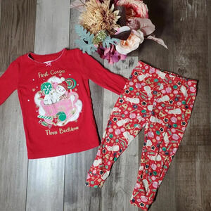 Cynthia Rowley Toddler Girl Christmas Winter Holiday Pajamas Size 3T